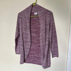 EUC Hello Mello Super Soft Purple Open Perennial Cardigan Size Medium